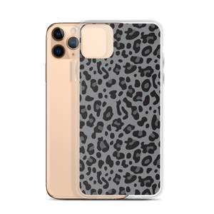 Grey Leopard Print iPhone Case by Design Express