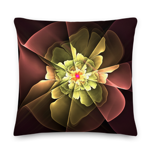 Abstract Flower 04 Square Premium Pillow by Design Express