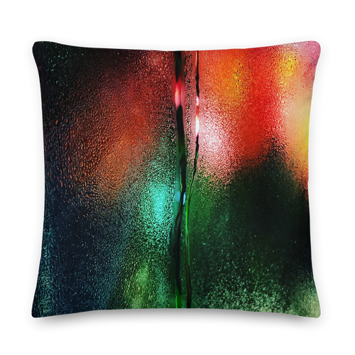 22×22 Rainy Bokeh Square Premium Pillow by Design Express