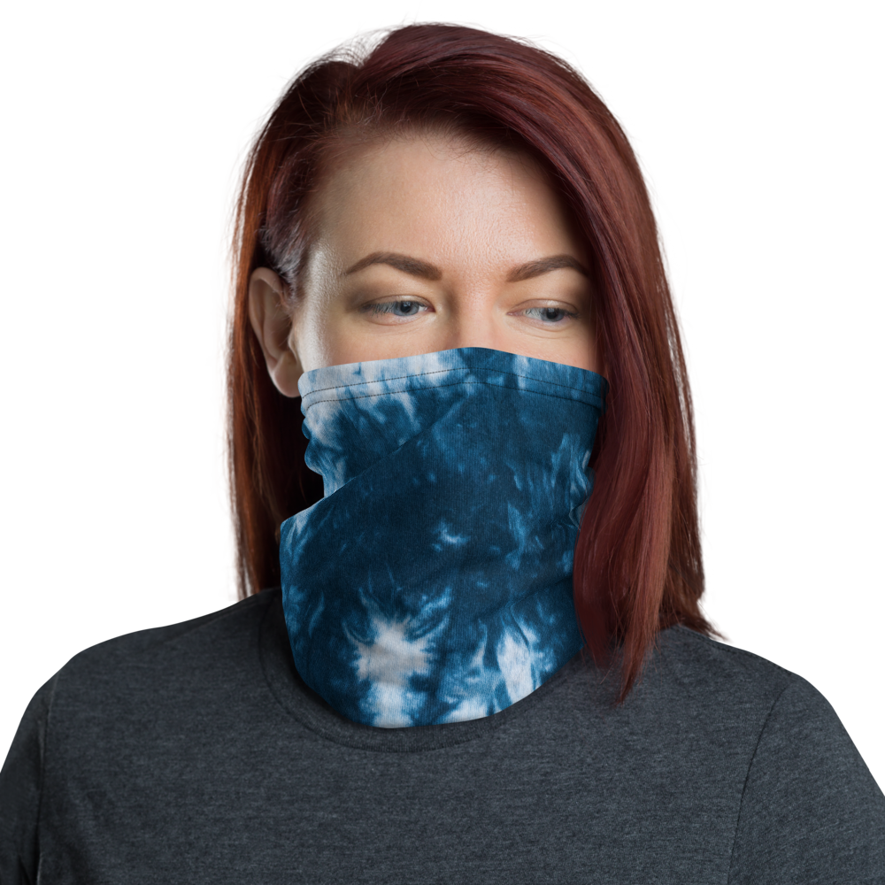 Default Title Blue Tie Dye Neck Gaiter Masks by Design Express