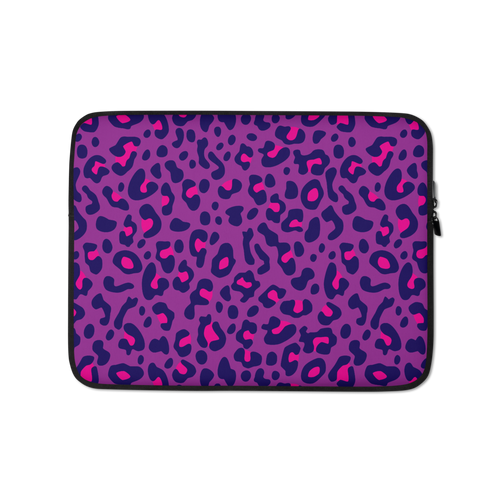 13 in Purple Leopard Print Laptop Sleeve by Design Express