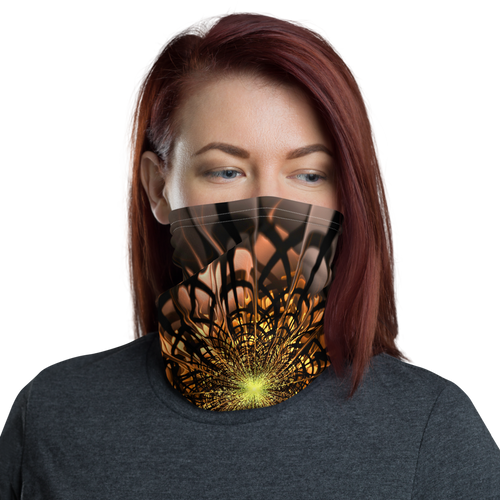 Default Title Abstract Flower 02 Neck Gaiter Masks by Design Express