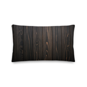 Black Wood Rectangle Premium Pillow by Design Express