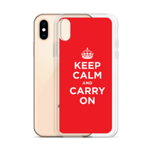 Red Keep Calm and Carry On iPhone Case iPhone Cases by Design Express