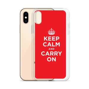 Red Keep Calm and Carry On iPhone Case iPhone Cases by Design Express