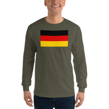 Military Green / S Germany Flag Long Sleeve T-Shirt by Design Express