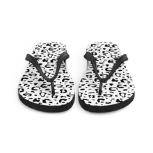 Black & White Leopard Print Flip-Flops by Design Express