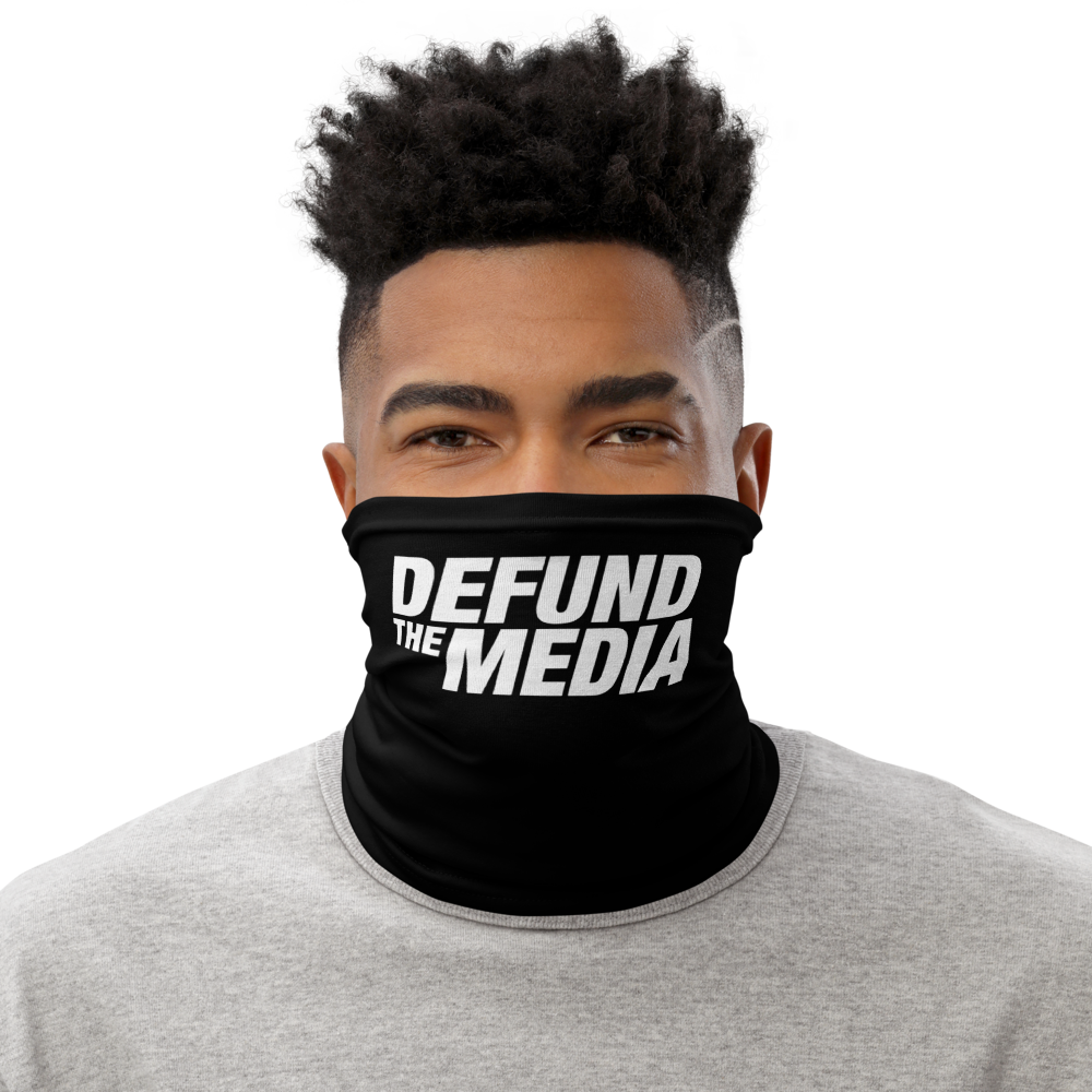 Default Title Defund The Media Italic Black Neck Gaiter by Design Express