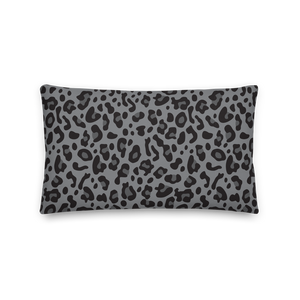 Grey Leopard Print Premium Pillow by Design Express