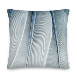 White Feathers Texture Square Premium Pillow by Design Express