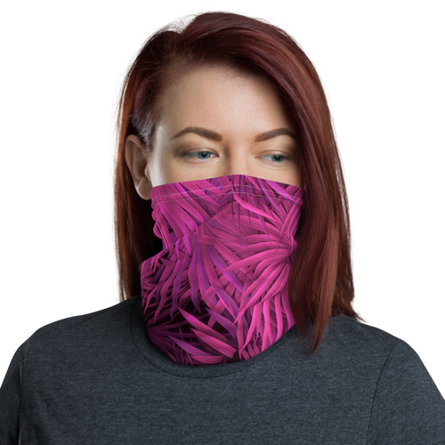 Default Title Pink Palm Neck Gaiter Masks by Design Express