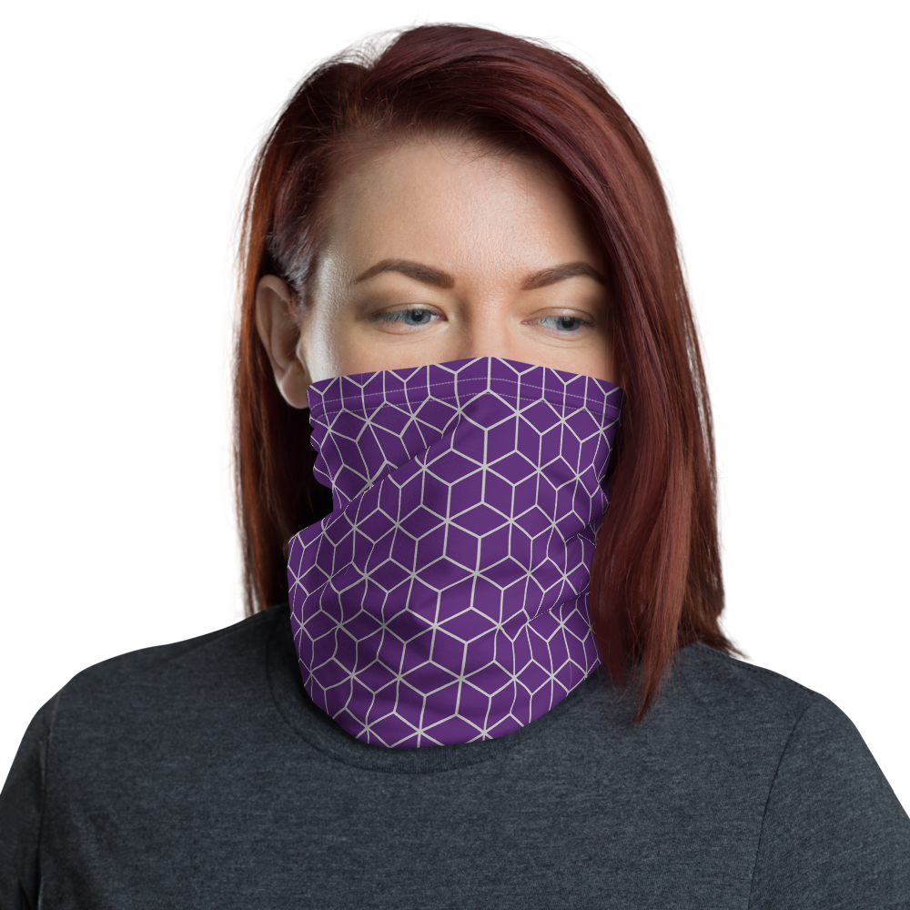 Default Title Diamond Purple Pattern Neck Gaiter Masks by Design Express