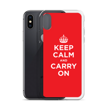 Red Keep Calm and Carry On iPhone Case iPhone Cases by Design Express