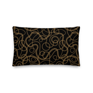 Golden Chains Rectangle Premium Pillow by Design Express