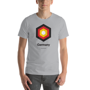 Silver / S Germany "Hexagon" Unisex T-Shirt by Design Express