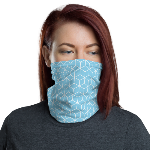 Default Title Diamond Light Blue Pattern Neck Gaiter Masks by Design Express