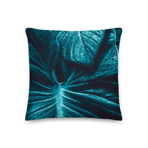 Turquoise Leaf Premium Pillow by Design Express