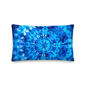 Psychedelic Blue Mandala Premium Pillow by Design Express