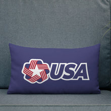 USA "Rosette" Rectangular Navy Premium Pillow by Design Express