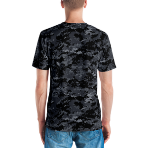 Dark Grey Digital Camouflage Men's T-shirt by Design Express