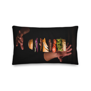 Burger Rectangle Premium Pillow by Design Express