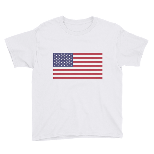 White / XS United States Flag 