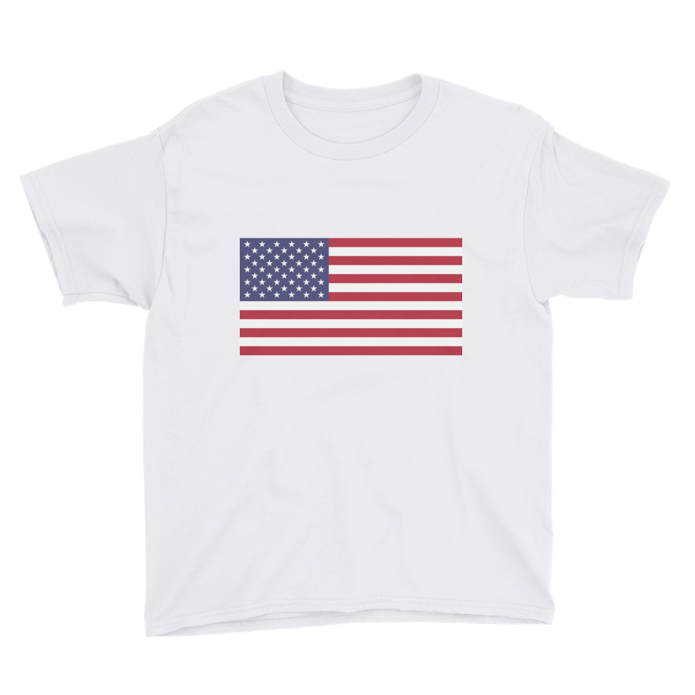 White / XS United States Flag 