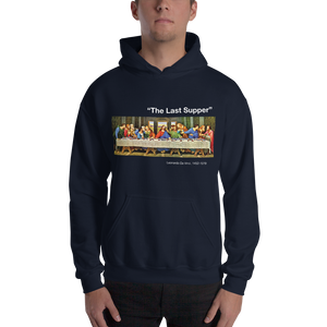 Navy / S The Last Supper Unisex Dark Hoodie by Design Express