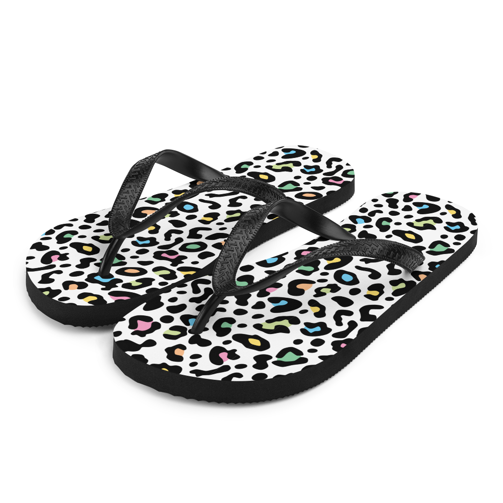 S Color Leopard Print Flip-Flops by Design Express