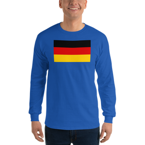 Royal / S Germany Flag Long Sleeve T-Shirt by Design Express