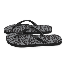 Grey Leopard Print Flip-Flops by Design Express