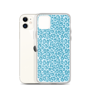 Teal Leopard Print iPhone Case by Design Express