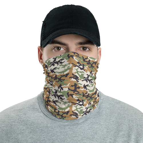 Default Title Light Khaki Camo Neck Gaiter Masks by Design Express