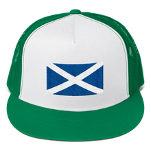 Kelly/ White/ Kelly Scotland Flag "Solo" Trucker Cap by Design Express