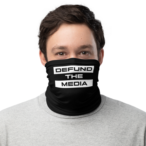 Default Title Defund The Media Extended Black Neck Gaiter by Design Express