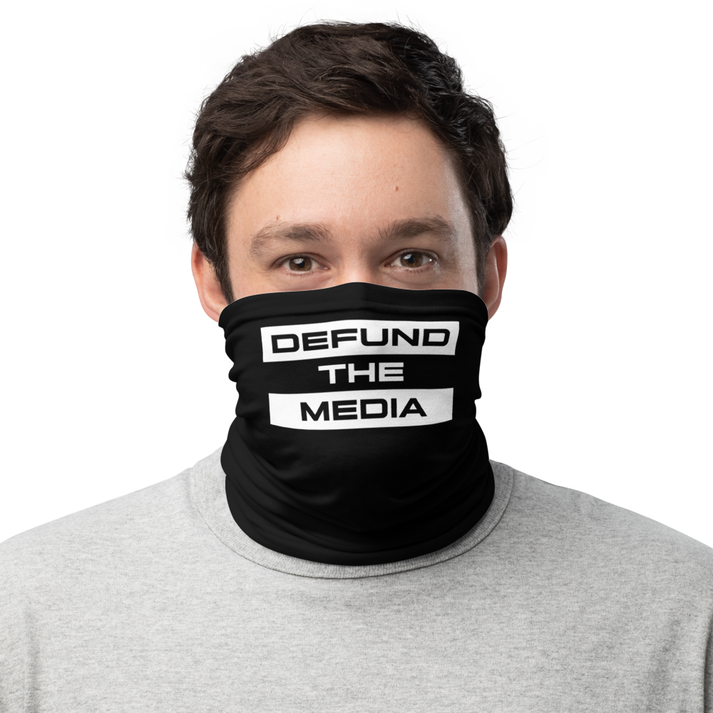 Default Title Defund The Media Extended Black Neck Gaiter by Design Express