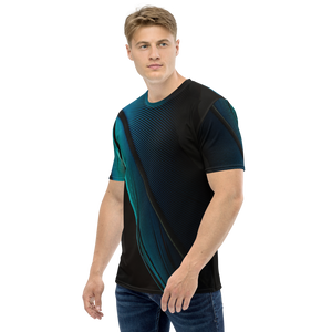 Blue Black Feathers Men's T-shirt by Design Express