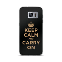 Samsung Galaxy S7 Edge Keep Calm and Carry On (Black Gold) Samsung Case Samsung Case by Design Express