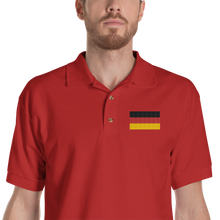 Red / S Germany Flag Embroidered Polo Shirt by Design Express