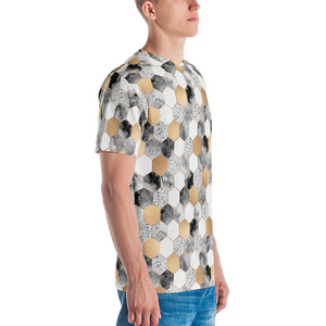 Hexagonal Pattern Men's T-shirt by Design Express