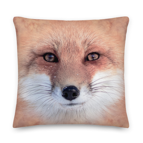 22×22 Red Fox Square Premium Pillow by Design Express