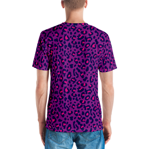 Purple Leopard Print Men's T-shirt by Design Express