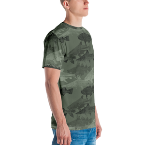 Army Green Catfish Men's T-shirt by Design Express