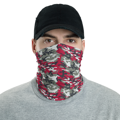 Default Title Red Camo Neck Gaiter Masks by Design Express