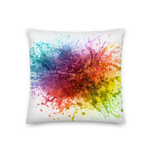 Rainbow Paint Splash Premium Pillow by Design Express