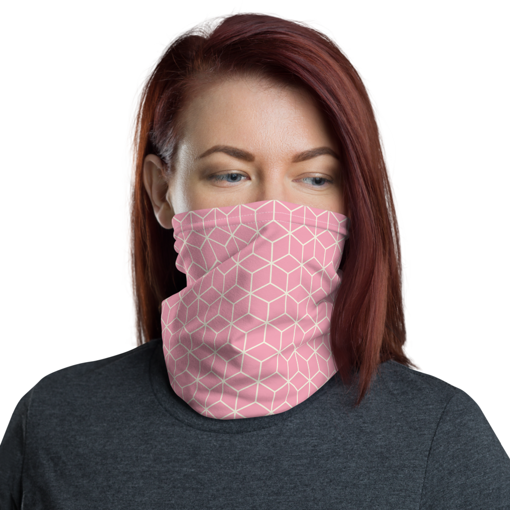 Default Title Diamond Dusty Rose Pattern Neck Gaiter Masks by Design Express