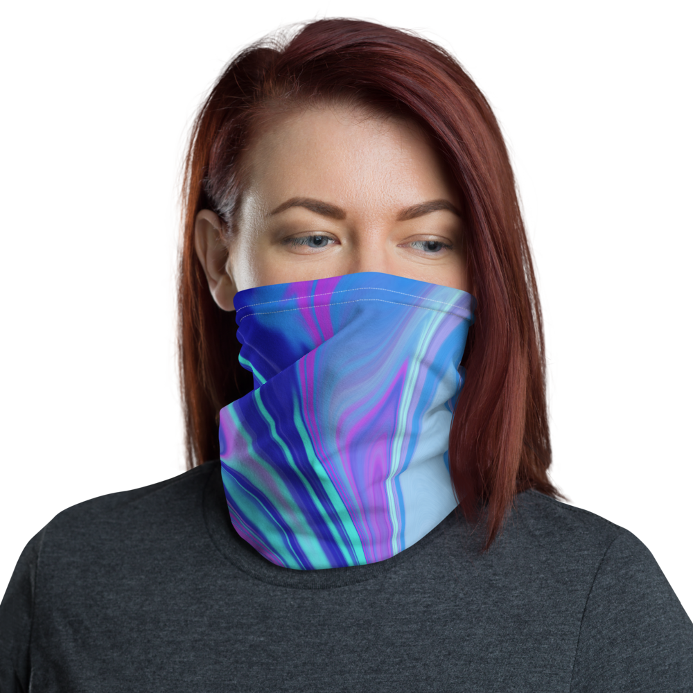 Default Title Purple Blue Watercolor Neck Gaiter Masks by Design Express