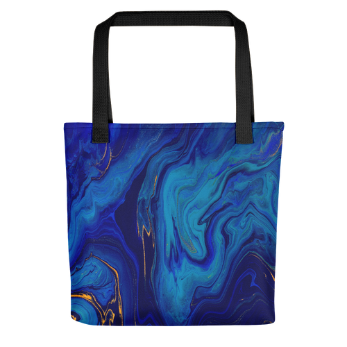 Default Title Blue Marble Tote Bag by Design Express