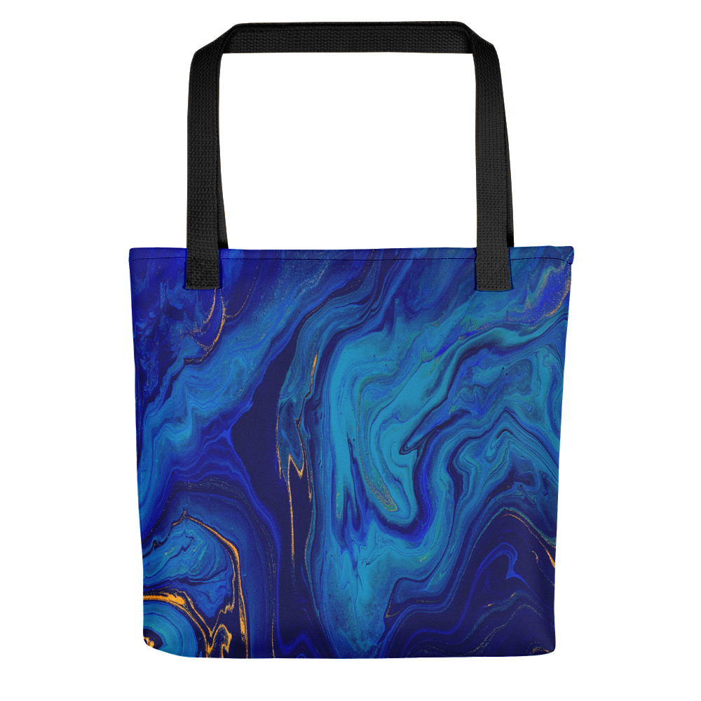 Default Title Blue Marble Tote Bag by Design Express