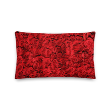 Red Rose Pattern Premium Pillow by Design Express